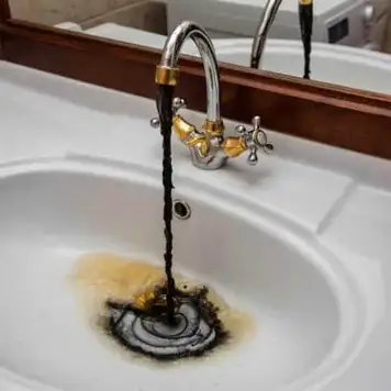 Why Is Black Water Coming Out Of Tub Faucet And This Dangerous - Why Is Water Backing Up In My Bathroom Sink